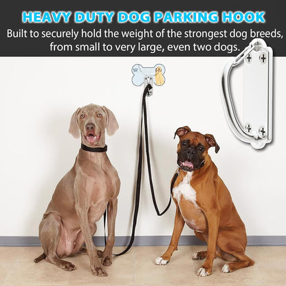 Heavy Duty Stainless Steel Dog Leash Wall Hook,Ultra-Secure Tie Out Anchor for Yard&Home,Anti-Escape Dog Chain Parking Hook,Rust-Proof&Easy to Install
