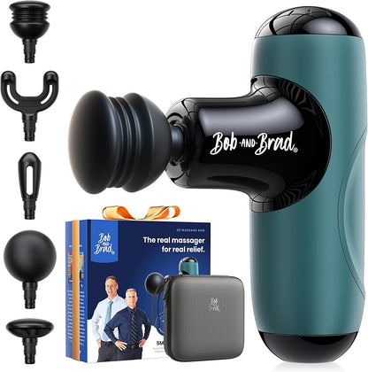 BOB AND BRAD Q2 Mini Massage Gun, Pocket-Sized Deep Tissue Massager Gun, Portable Percussion Muscle Massager Gun, Ultra Small & Quiet Muscle Massage Gun for Muscle Recovery with Carry Case