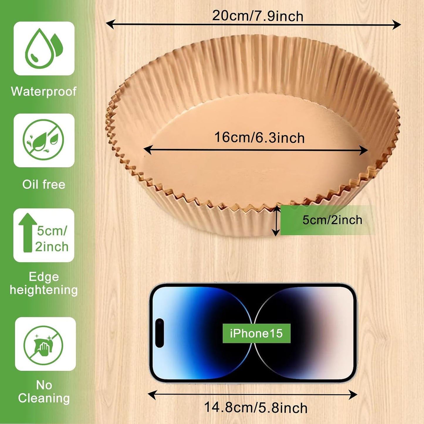 200PCS Air Fryer Liners for Ninja: Higher Non-Stick Disposable Parchment Paper Liner for Ninja DZ201/DZ401 Dual Airfryer Baking - Food Grade Ninja Air fryer Accessories (Rectangle - 8.6 x 5.5 inch)