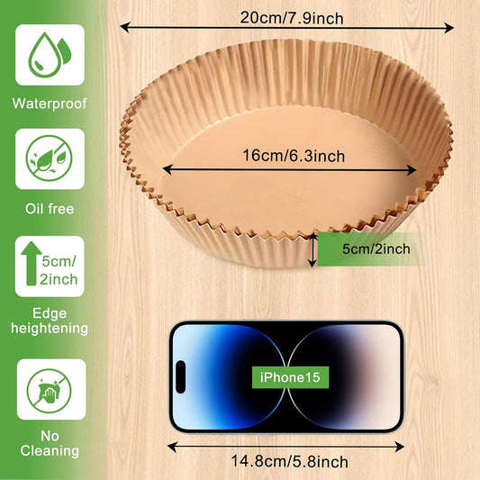 200PCS Air Fryer Liners for Ninja: Higher Non-Stick Disposable Parchment Paper Liner for Ninja DZ201/DZ401 Dual Airfryer Baking - Food Grade Ninja Air fryer Accessories (Rectangle - 8.6 x 5.5 inch)