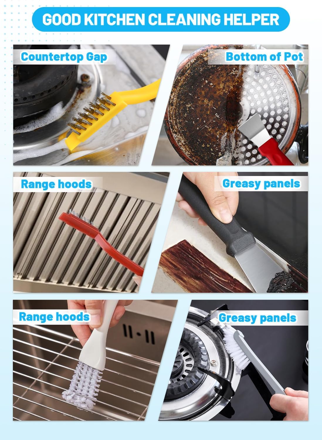 16Pcs Crevice Cleaning Brush Set, Hard Bristle Scrub Brushes for Gaps | Deep Cleaning Window Groove, Cleaning Brush for Sliding Door, Sill, Tile Lines, Shutter, Corner, Sink, Teapot, Bottle