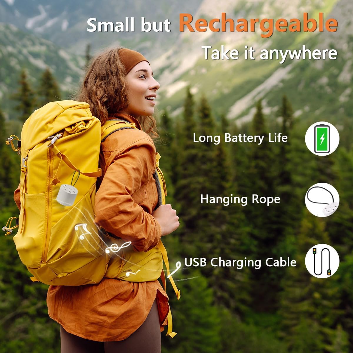 Color Noise Sleep White Noise Portable Sound Machines with 30 Soothing Sounds 32 Levels Volume Compact 4 Timer Options Auto-Off and Memory Function for Travel Home Everyone