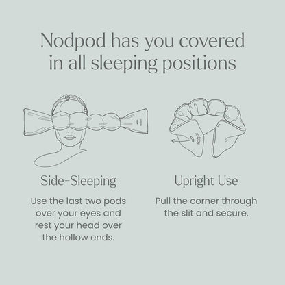 Nodpod Mineralized Silk Gentle Pressure Sleep Mask - Strap-Free, Light-Blocking Design for Sleep, Travel & Relaxation - Weighted Eye Pillow, Machine Washable (Willow)