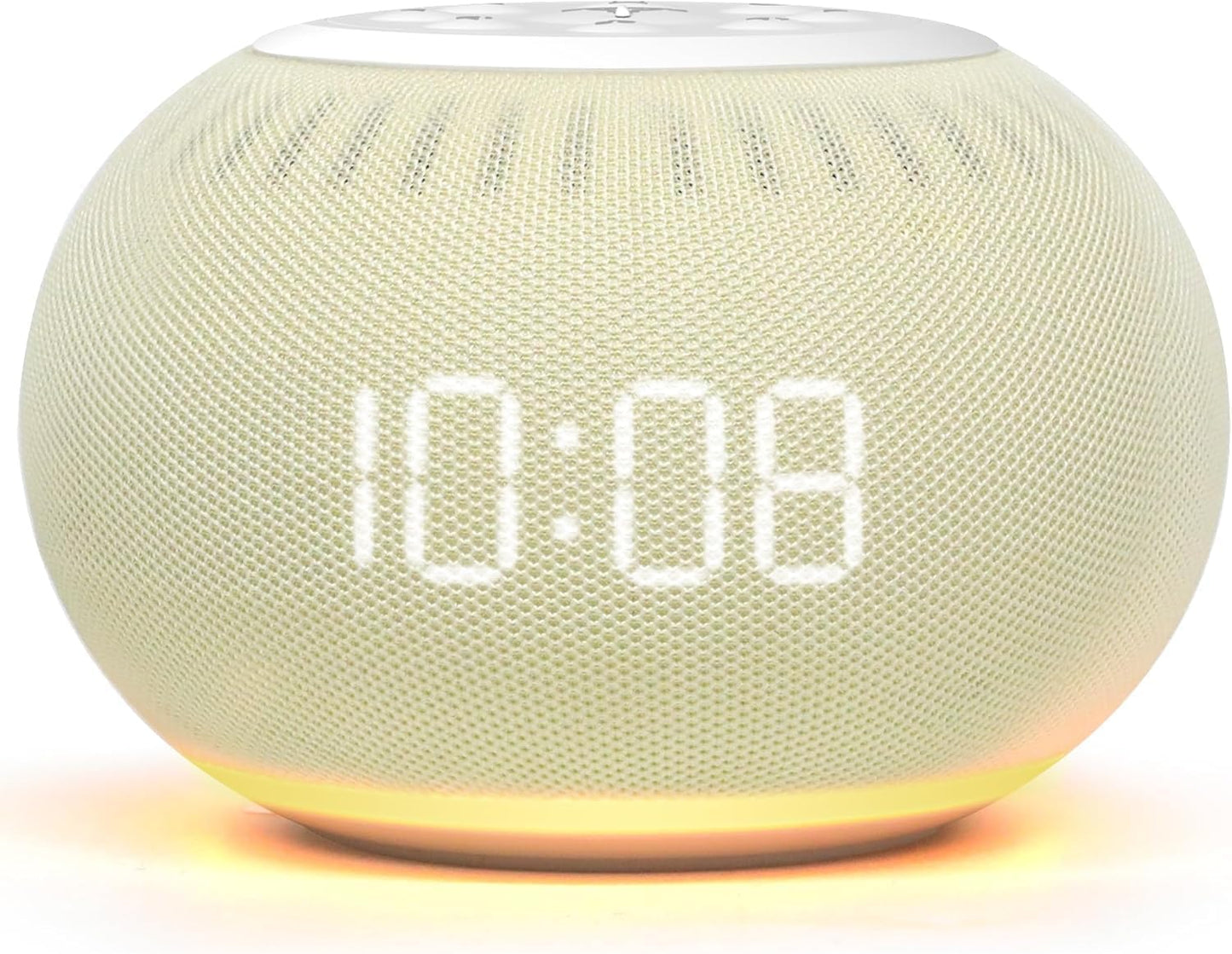 REACHER Auto Dimmable Sound Machine Alarm Clock with Night Light for Girls | 20 soothing sounds, sleep timer, precise volume, soft night lights, auto-dimming display, cute white noise soother for kids