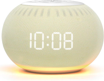 REACHER Auto Dimmable Sound Machine Alarm Clock with Night Light for Girls