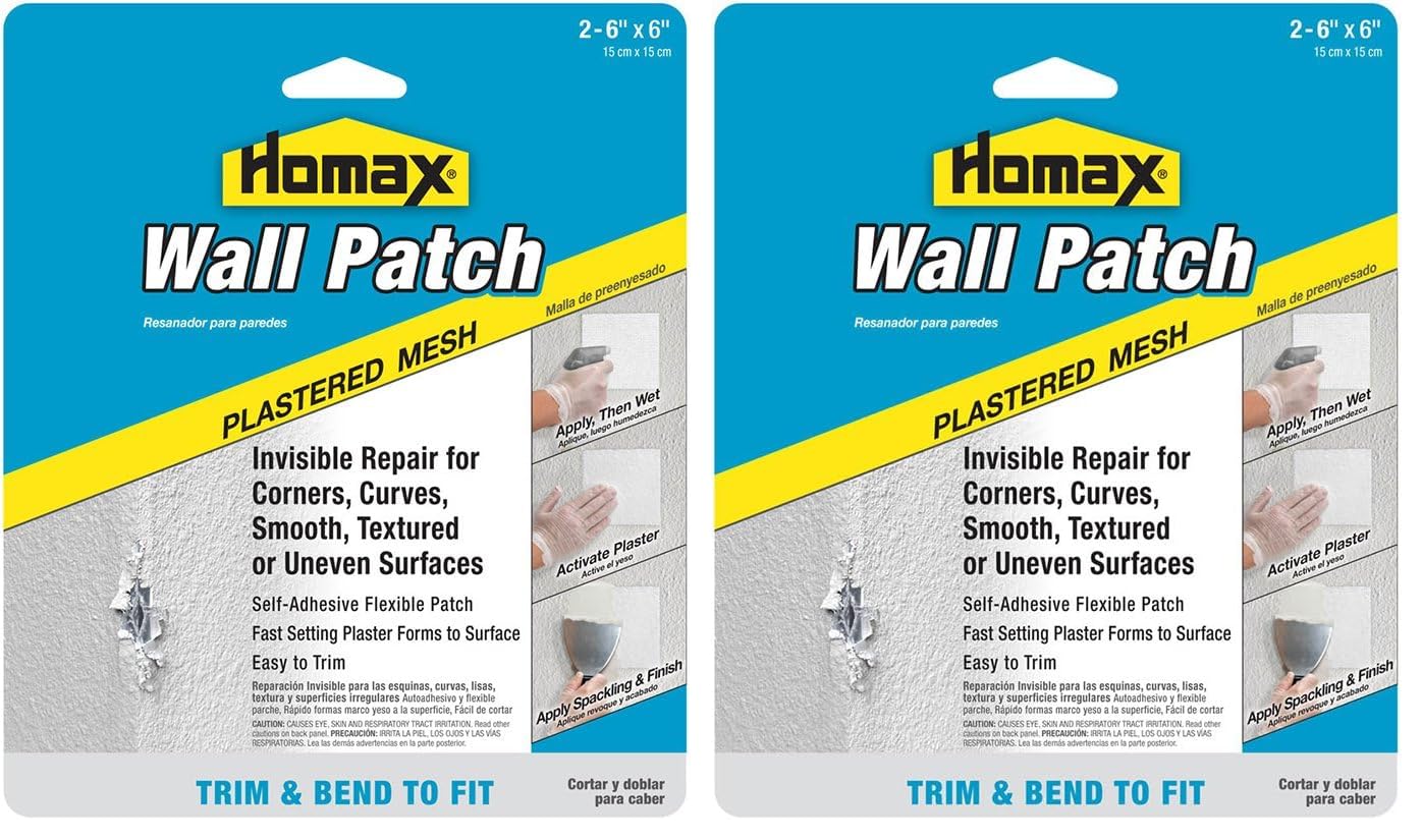 Homax 41072026734 Drywall Patch and Repair Kit, 4"x4" Wall Patch