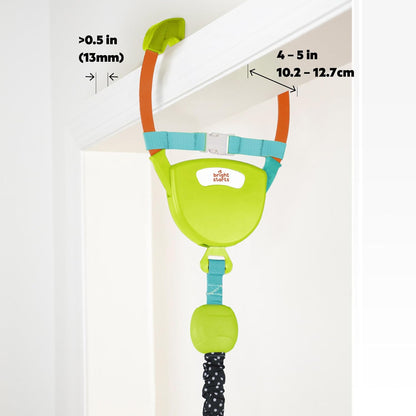 Bright Starts Playful Parade Door Jumper for Baby with Adjustable Strap, 6 Months and Up, Max Weight 26 lbs