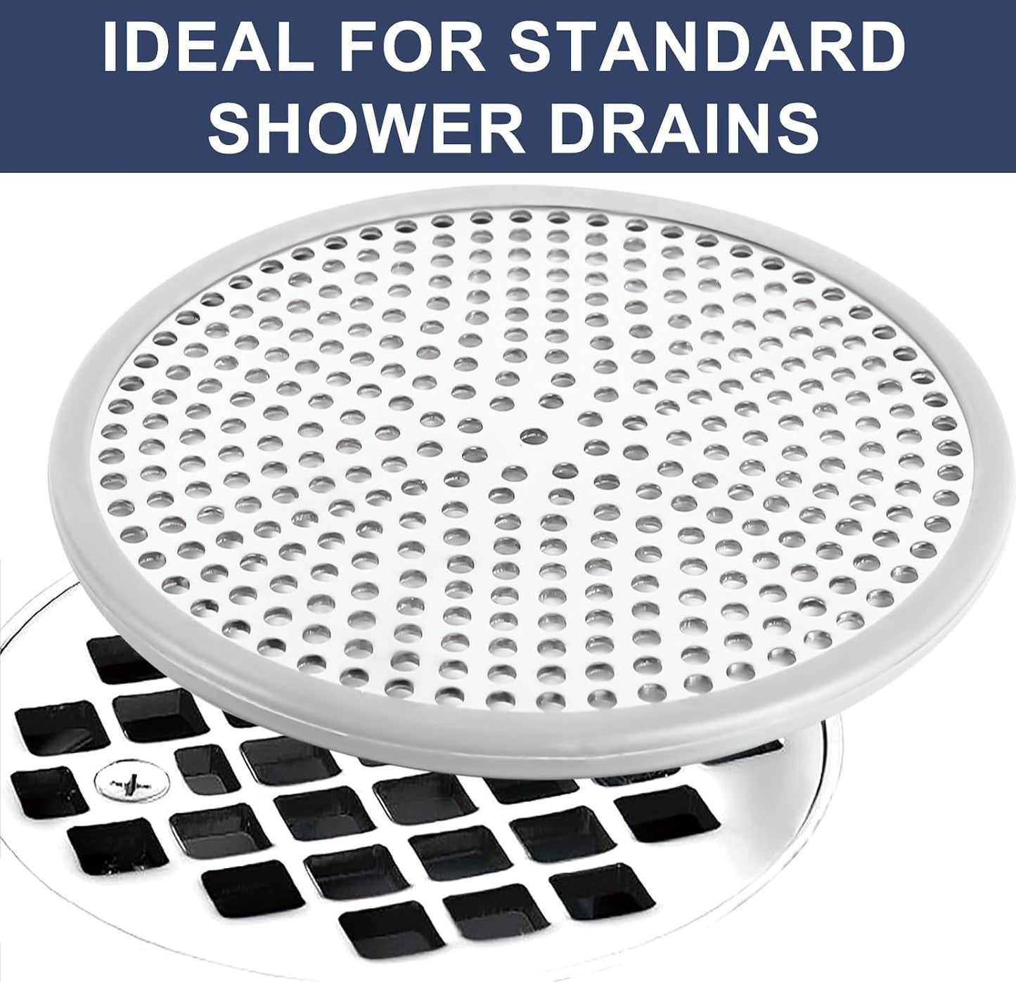 2pcs Heavy Duty Stainless Steel Slop Basket Filter Trap, 2.75" Top / 1" Mesh Metal Sink Strainer Shower Drain Hair Catcher for Kitchen Bathroom Bathtub Wash Basin Floor Balcony Drain Hole, Utility