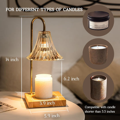 Marycele Candle Warmer Lamp with Timer, Vintage Home Decor, Gifts for Women