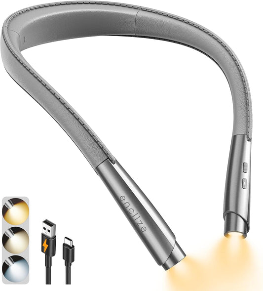 LED Neck Reading Light, Reading Light for Book in Bed, Hands Free, 3 Brightness Levels, Lightweight Comfortable Design, Long Lasting, Perfect for Knitting,Crafting,Camping,Gold Rose | 3 Color, 9 Brightness Levels, Lightweight Comfortable Design, Long