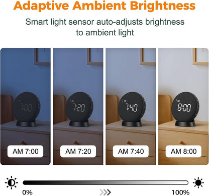 Gianna Loud Alarm Clock with Bed Shaker for Deep Sleepers and Everyday Use
