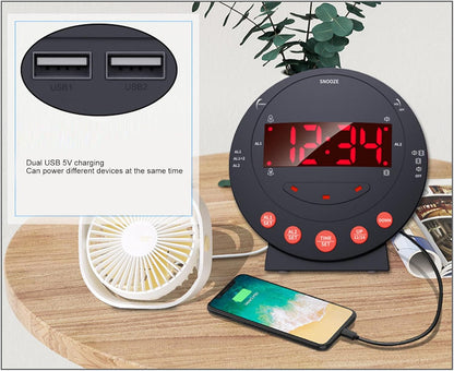 Yosoo Health Gear Extra Loud Alarm Clock, 115dB