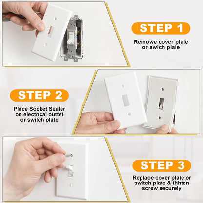 Tondiamo 46 Packs Outlet Insulation Pads Wall Plates Sealers for Electrical Save Energy Switch Plate Insulation Weatherproof Foam Switch Sealer