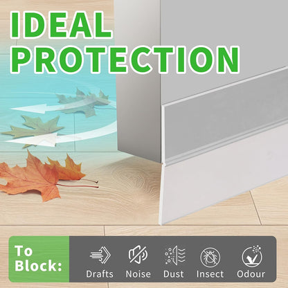 Weather Stripping Door Seal - Updated 1.4in Door Draft Stopper | Silicone Seal Strip for House and Glass Shower Doors for Windows Gaps of Collision and Side, Window Insulation for Winter