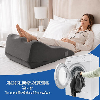 Adjustable Height Leg Elevation Pillows for After Surgery, Single Leg