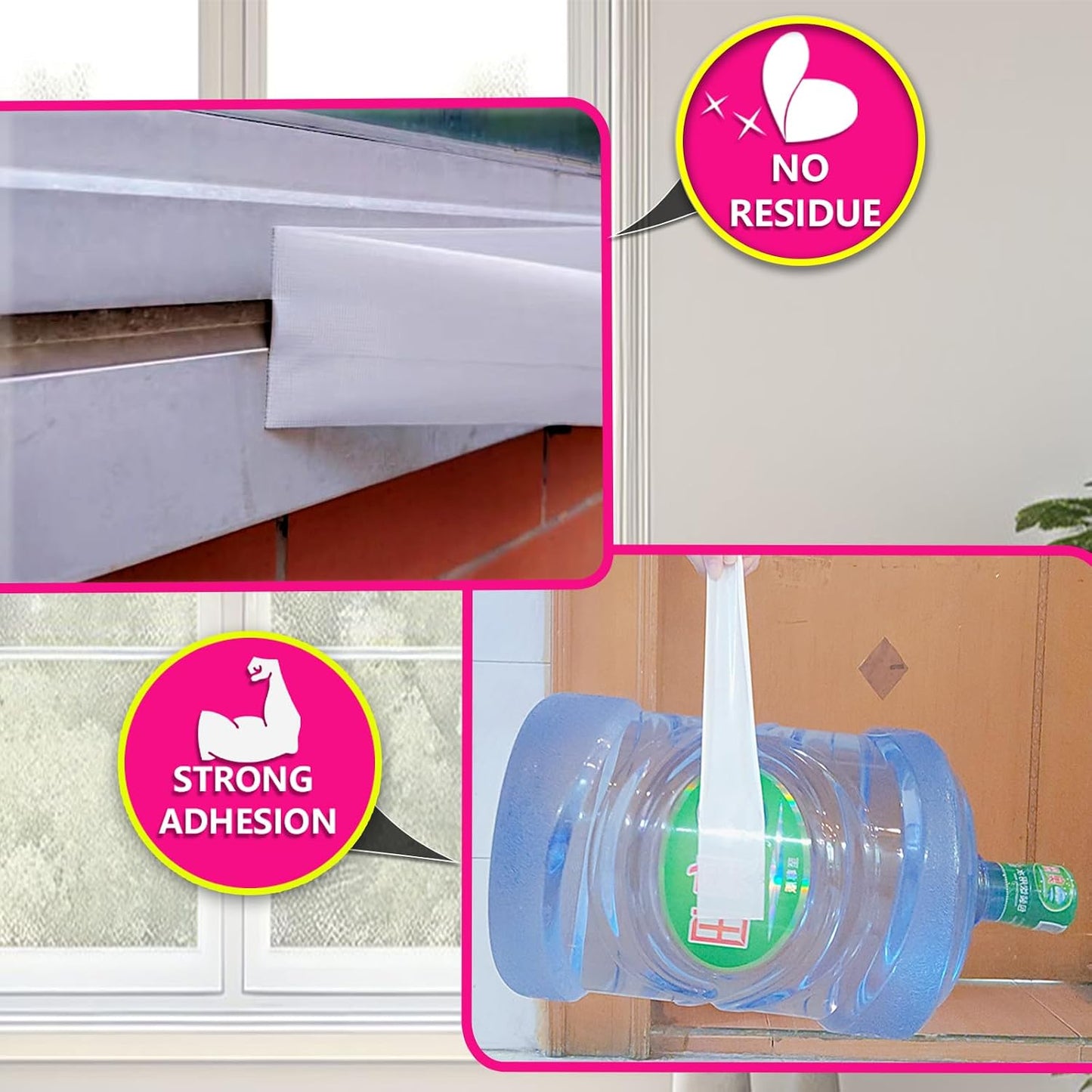 WENSSKKU White Window Weather Sealing Tape, Waterproof Window AC Air Conditioner Sealing Tape Can Keep Out Drafts Cold Air Rain Dust Smog(2IN X 99FT)
