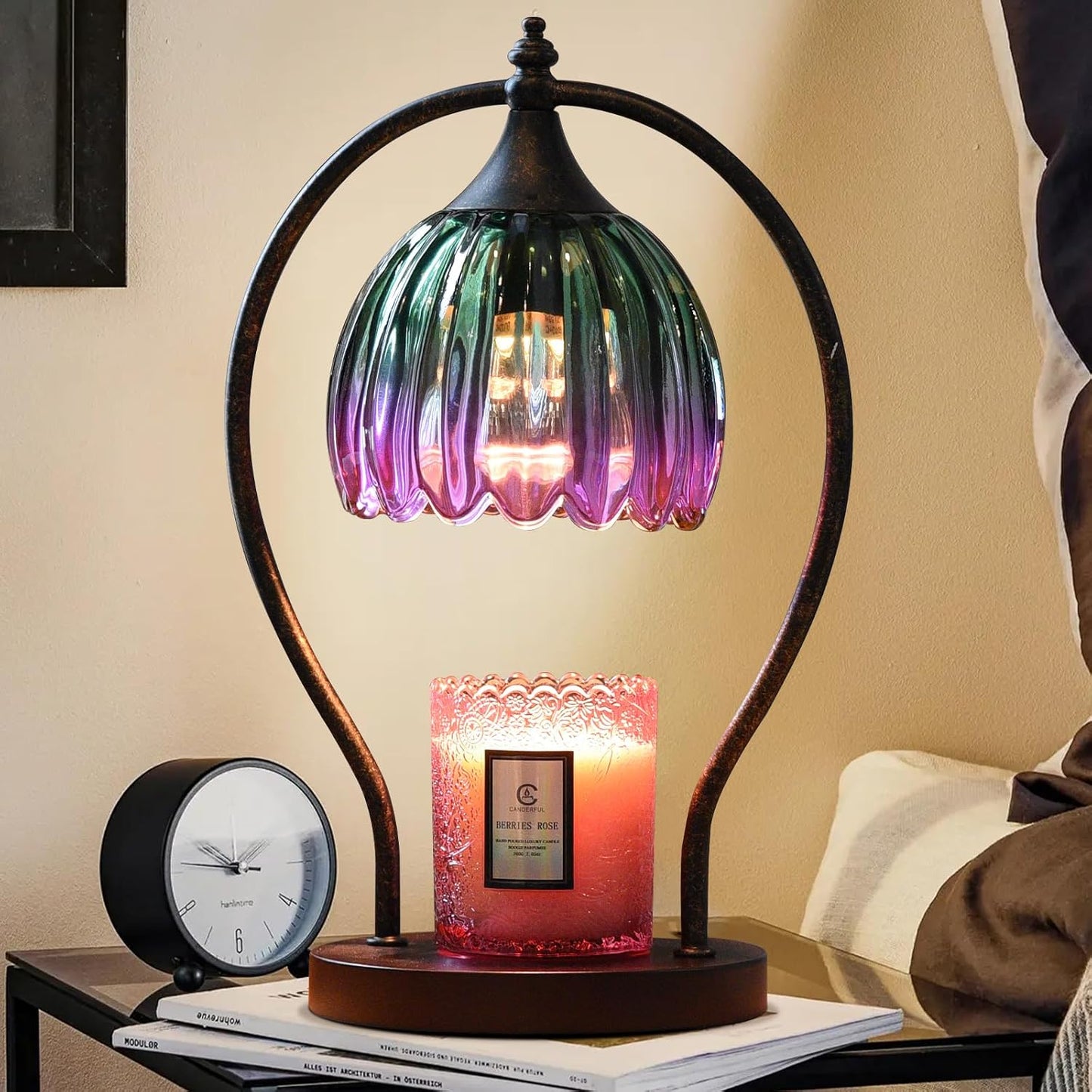 GOODBUY Candle Warmer Lamp with Timer Dimmable: Electric Candle Warmer Birthday Gifts for Women Mom - Candle Lamp Warmer House Warming Gifts New Home Decor - Wax Warmer for Jar Candles with 2 Bulbs