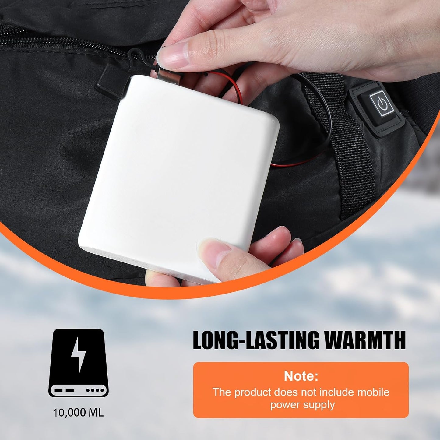 Hand Warmers Rechargeable,Portable Heated Electric Hand Warmer Pouch | 3 Level Adjustable Temperature for Women, Men, Kids, Hunting,Outdoor camping, Ice fishing, Skiing