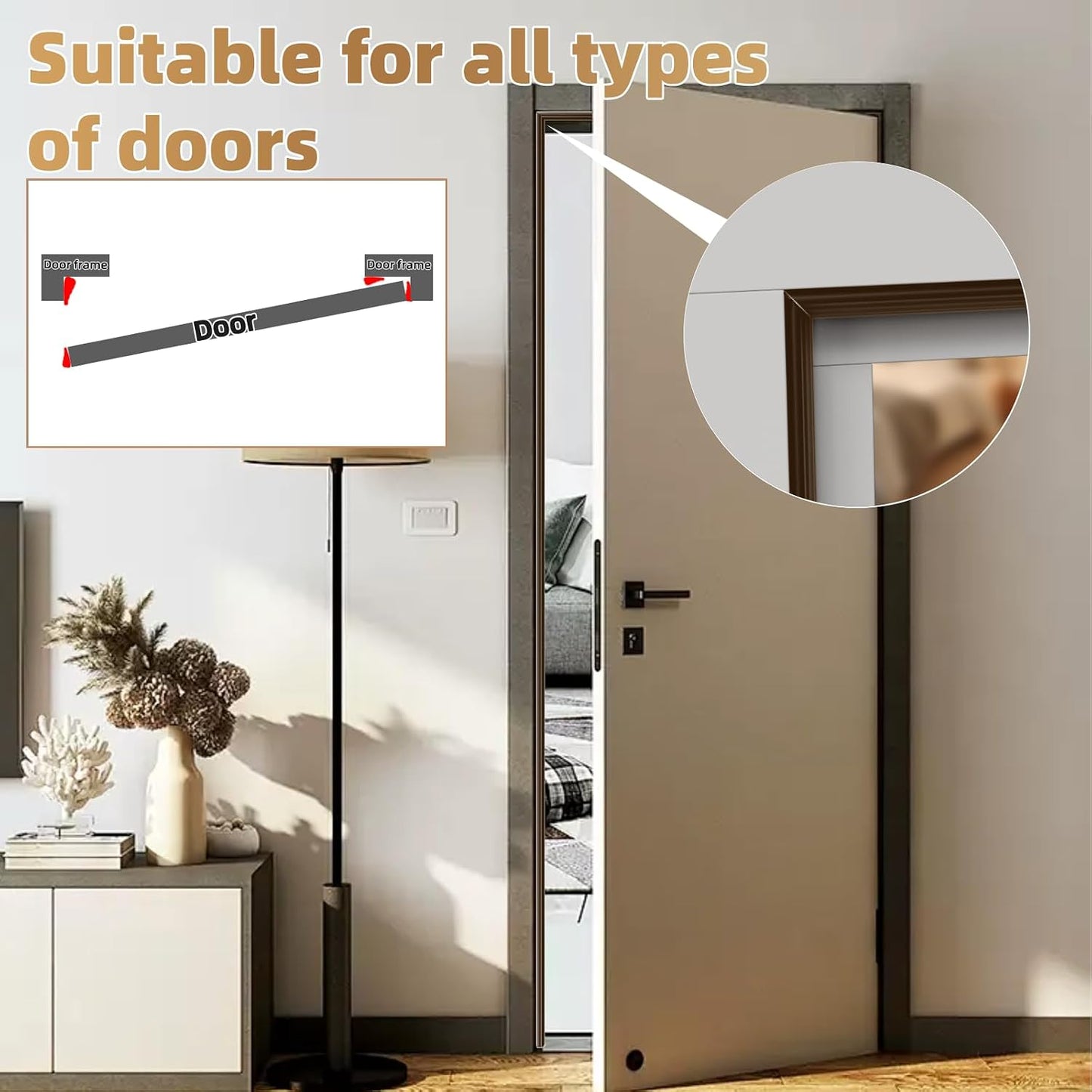 Kneelisa 118” Wedge-Shape Foam Window Weather Stripping Door Seal | Soundproofing Frame Winter Insulation Strip,Noise Cancelling Window Inserts,Door Gap Filler Light Blocker,White