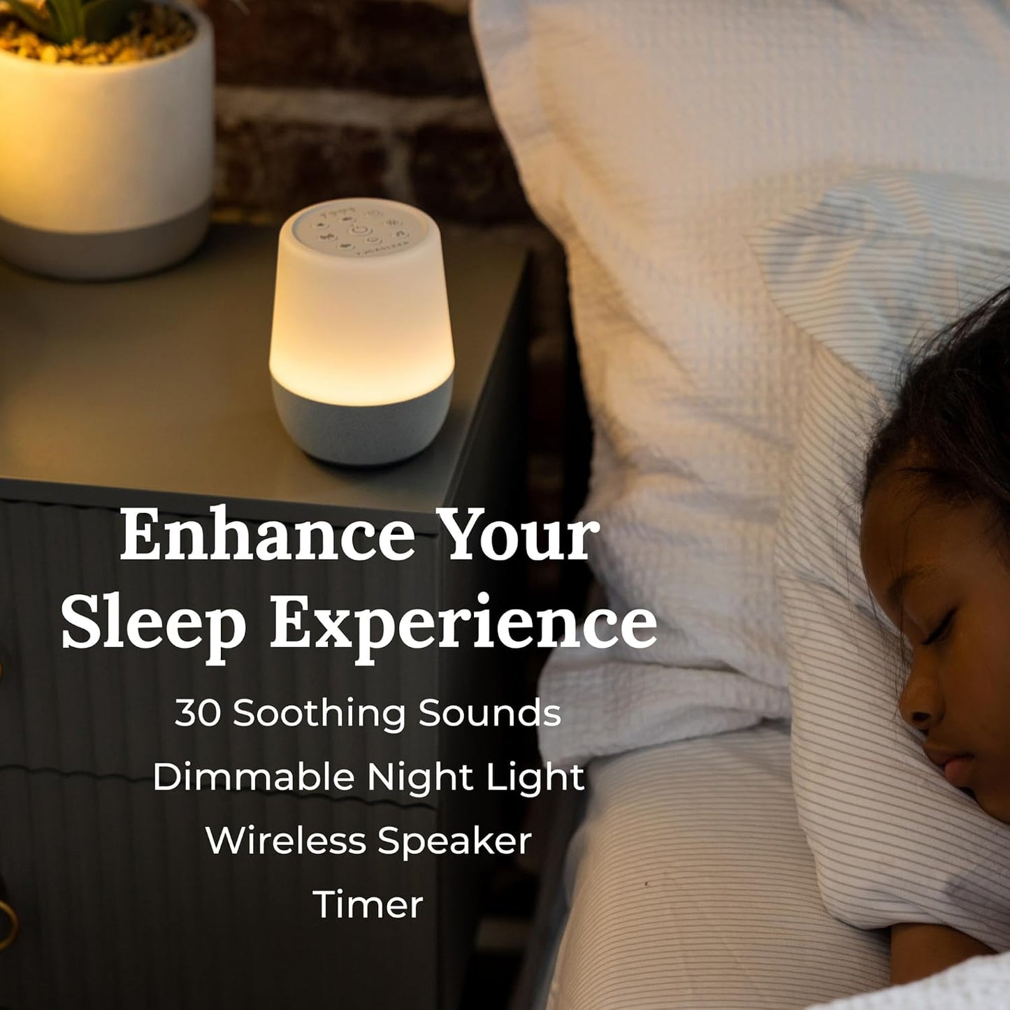 Yogasleep Nod White Noise Sound Machine, With Soft Night Light & Sleep Timer, 20 Sound Options Including Lullabies, Nature & Pink Noise, Sleep Aid For Baby & Adults, Noise Canceling For Office Privacy
