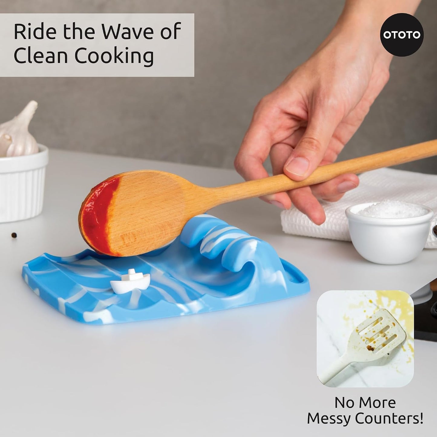 Funny Spoon Holder by OTOTO - Spoon Rest for Stove Top - Cooking Gadgets, Cooking Gifts, Cool Kitchen Gadgets, Cool Gifts, Cute Kitchen Accessories
