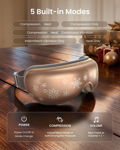 RENPHO Eyeris 1 Eye Massager with Heat, Heated Massage Eye Mask
