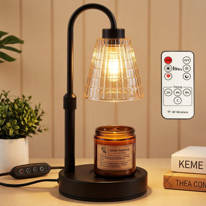 Candle Warmer Lamp with Timer Dimmer,2 Bulbs, Round
