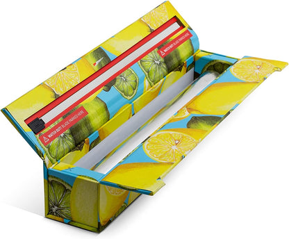 ChicWrap Carrara Marble Aluminum Foil Dispenser - Includes 12"x30' roll | Reusable Aluminum Foil Dispenser with Four Non-Slip Rubber Feet