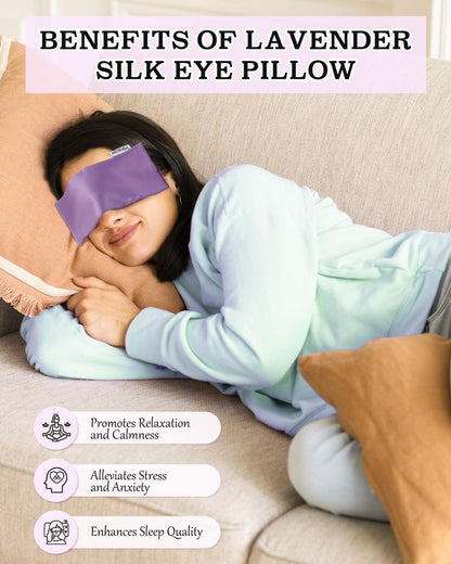 Hihealer Lavender Eye Pillow for Sleeping, Weighted Eye Mask for Spa, Yoga