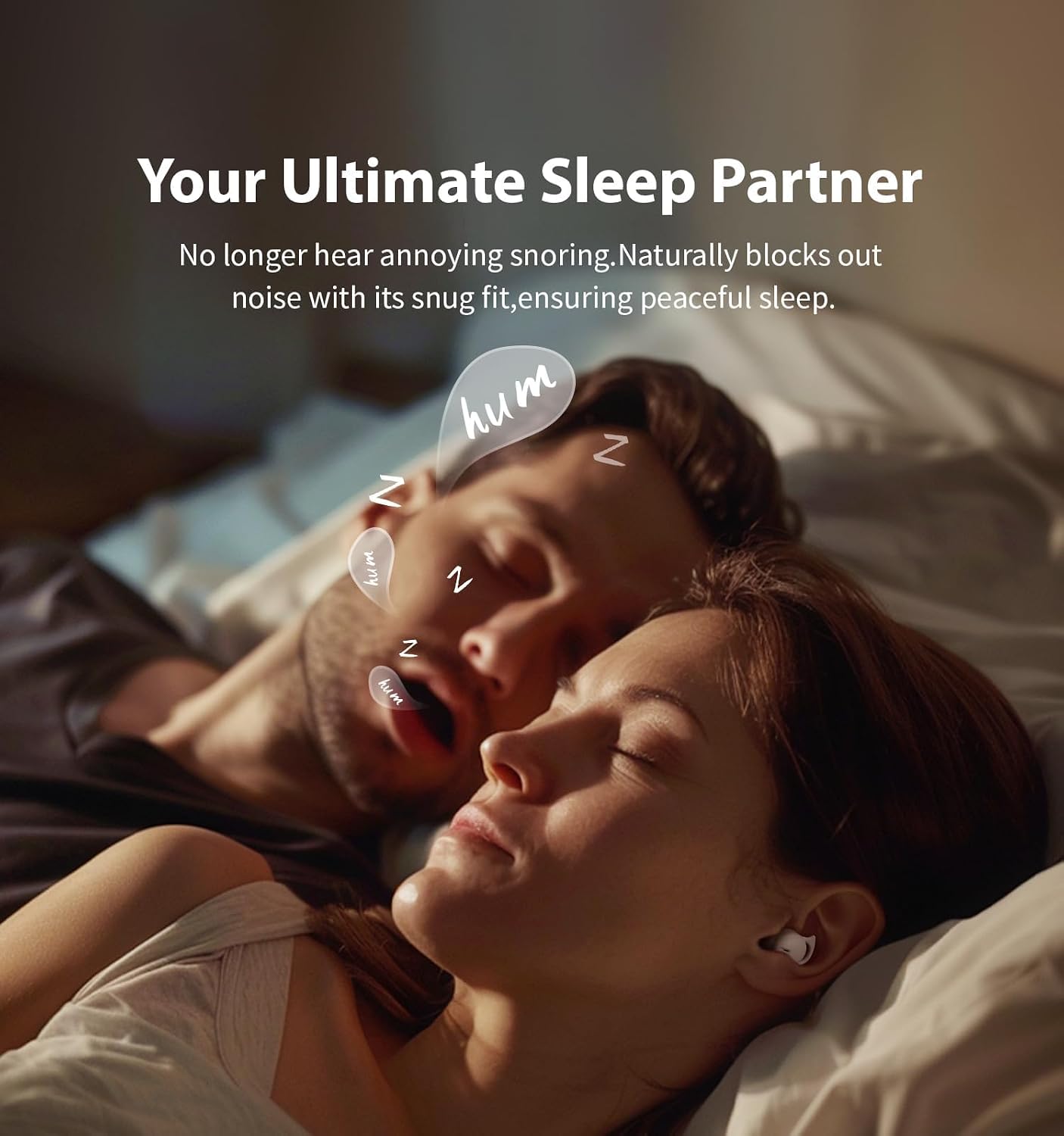 Invisible Sleep Headphones,Sleep Earbuds for Side Sleepers,Small Comfortable Fit Noise Blocking Sleep Earbuds,Bluetooth 5.3 Wireless Earphones, in-Ear Ear Buds for Sleeping - Beige