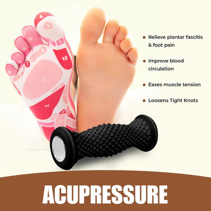 Foot Massager Roller, Portable | Arch & Plantar Fasciitis Relief Tool - Deep Tissue Muscle Massage Roller for Feet,Carf, Heel Pain
