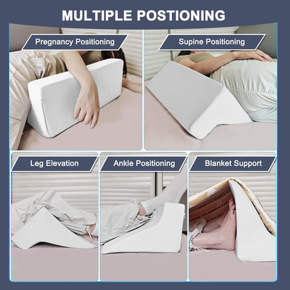 Blanket Lifter for Feet – Bed Sheet Raiser, Post-Surgery Foot Elevation Pillow with Removable Washable Cover – Leg, Knee & Ankle Pain Relief for Arthritis, Neuropathy & Recovery (White)