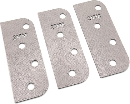 Door Hinge Shims (Set of 3) Hinge Spacer for Interior and Exterior Door Alignment - for 3.5", 4" and 4.5" Standard Hinges (3mm Thick, White, 3.5-inch)