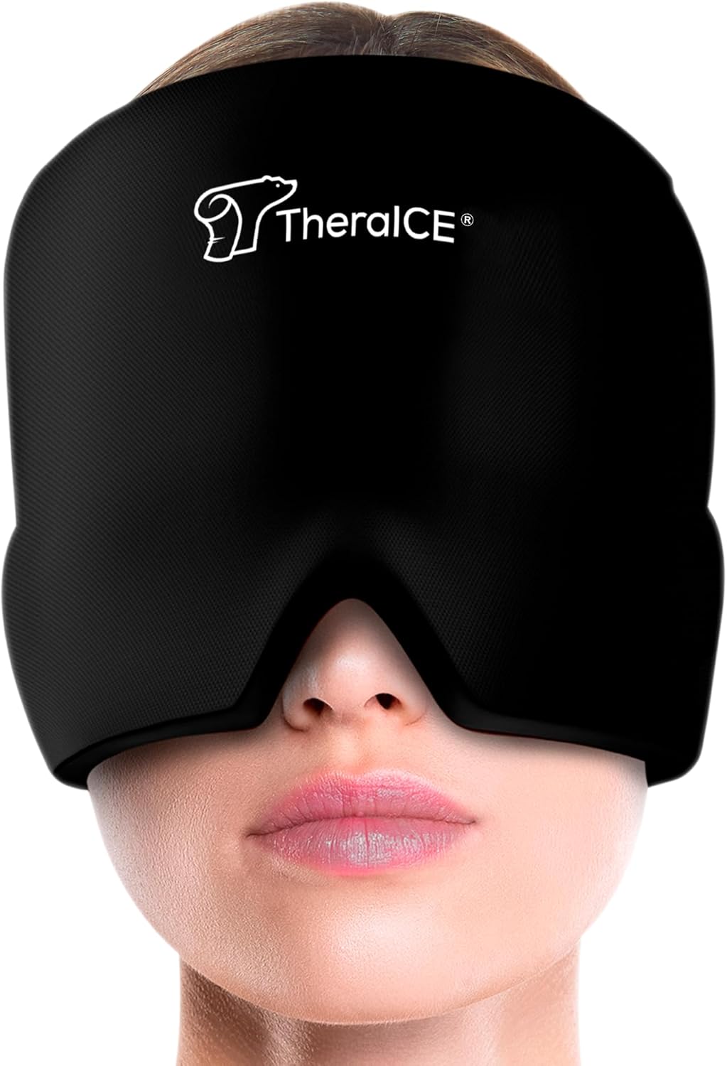 TheraICE Migraine Relief Cap, Headache Ice Pack for Tension Headache Relief | Cold Compress Eye Mask for Sinus Pressure, 360 Degree Compression Head Wrap, Hangover & Stress Relief