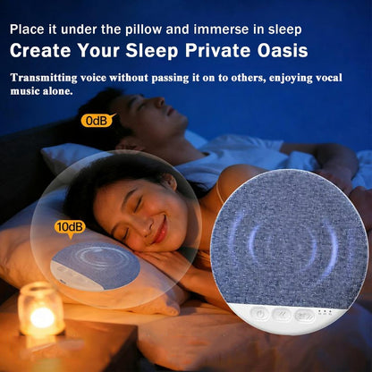 Pillow Speaker for Sleeping, Ultra-Thin Bluetooth Sleep Speaker Under Pillow for Side Sleepers, 7-Day Battery Life, Private Bedtime Audio with Auto-Off Timer, Blue