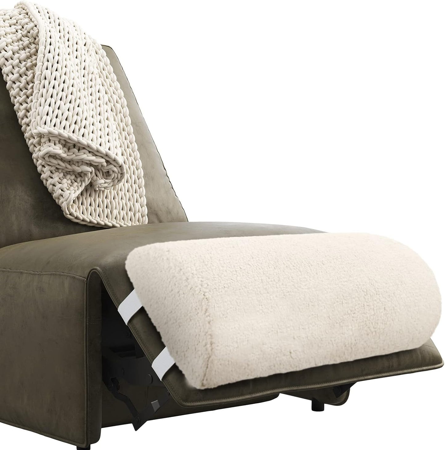 Wesiti Recliner Foot Pillow Cushion High Resilience Sherpa Memory Foam Bolster Sleeping Rest Multipurpose Half Roll Leg Pillow Suitable for Bed Chair Sofa Headrest Back Lumbar Leg Support(Dark Gray)