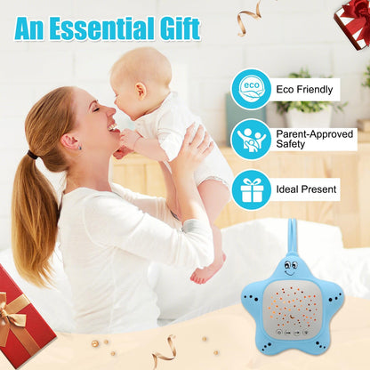 Portable White Noise Sleep Soother Baby Sound Machine with Star Projector