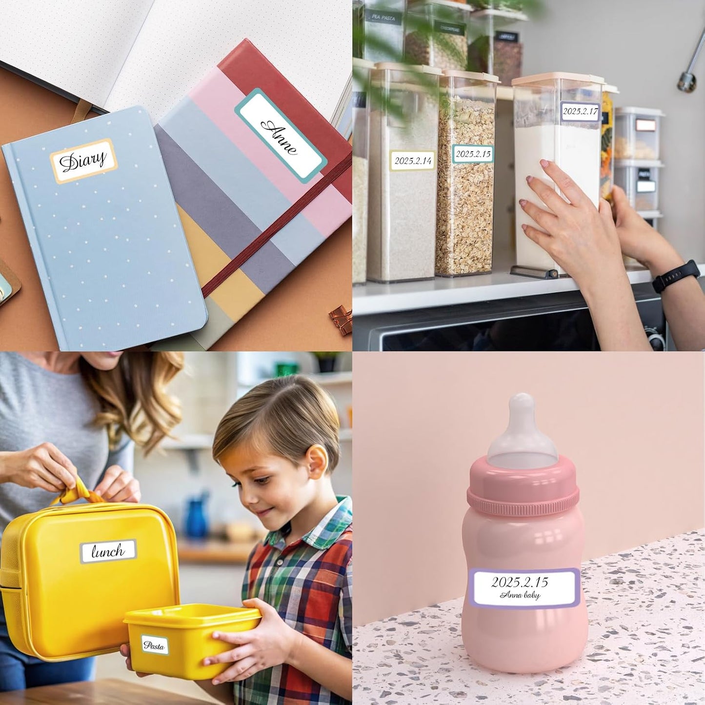 1000 Blank Removable Freezer Labels, Blank Removable Labels Water Oil Resistant with Perforation Line for Food Containers Jars Pantry Organization (Each Measures 1x 3 Inch)