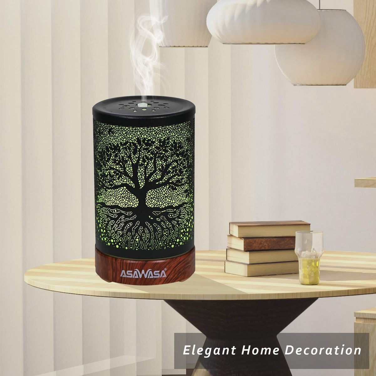 ASAWASA Diffusers for Essential Oils with Multicolor Night Light (Bird)