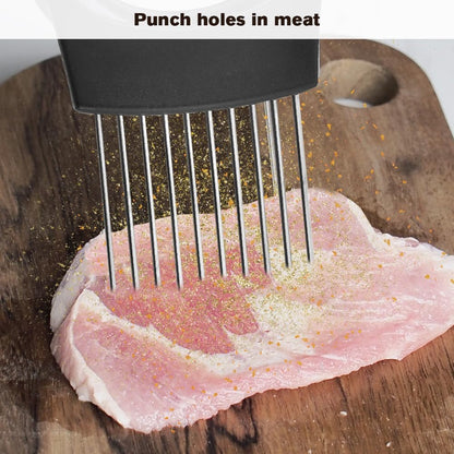 Onion Holder for Slicing, 2025 New Stainless Steel Onion Slice Holder Lemon Slicer Vegetable Cutter, Kitchen Chopper Slicing Assistant Tool for Meat, Onion, Potato, Tomato (A-1PCS)