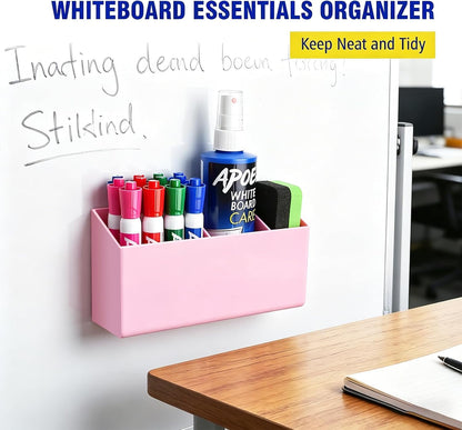 Magnetic Marker Holder for Whiteboard, Fridge, Teacher Must Have | Acrylic Magnet Dry Erase Pen Holder for Refrigeator, Anti-slip Pencil Holder for Classroom, Locker Organizer Accessories