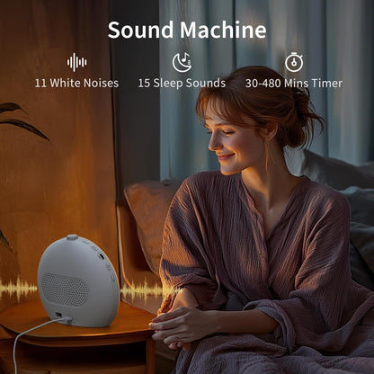 EASYERA Sunrise Alarm Clock Sound Machine, 26 Soothing Sounds | Backlit Buttons, White Noise Machine Night Light, Bluetooth Speaker Wake Up Light | Bedroom | Heavy Sleeper, Adults, Kids