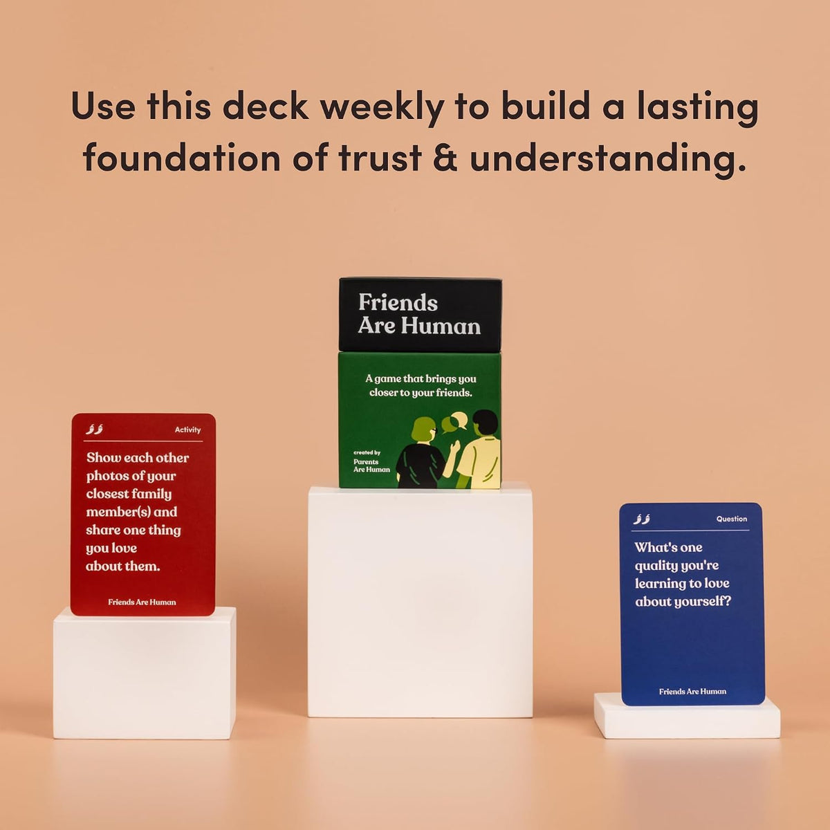 Friends are Human Conversation Cards for Friendship and Bonding, 140 Cards