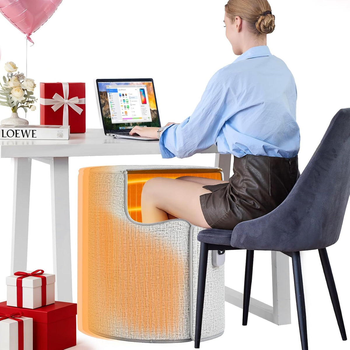 Under Desk Heater & Space Heater for Indoor Use,Leg Foot Feet Warmer For Office Home Quiet, Small Portable Personal Office Heater Accessories,Essentials Supplies For Women Men Gifts Medium