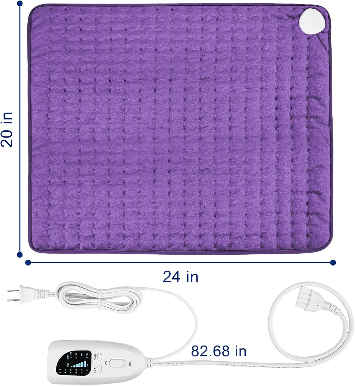 Electric Heating pad for Back Neck Shoulder Knee Arms Legs- Electric Heat Pads with 6 Heat Settings & Auto Shut Off Heat Heating Pad for Birthday Mother Father Girl Men Women