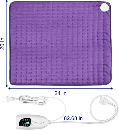 Electric Heating pad for Back Neck Shoulder Knee Arms Legs- Electric Heat Pads with 6 Heat Settings & Auto Shut Off Heat Heating Pad for Birthday Mother Father Girl Men Women