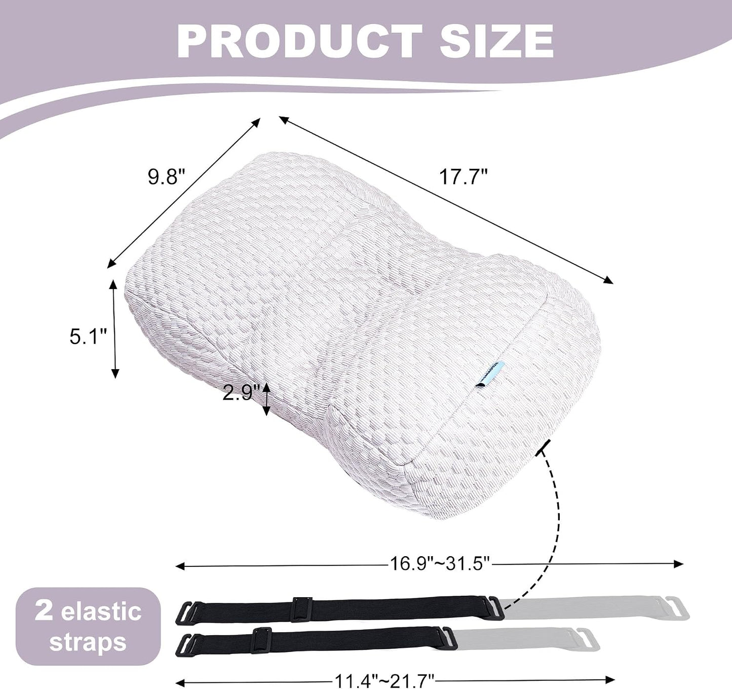 Adjustable Neck Pillow for Recliner, Headrest Pillow for Chair & Couch Support - Ergonomic Design Cushion with 2 Adjustable Strap, Recliner Head Pillow for Office, Home, Traveling (Beige)