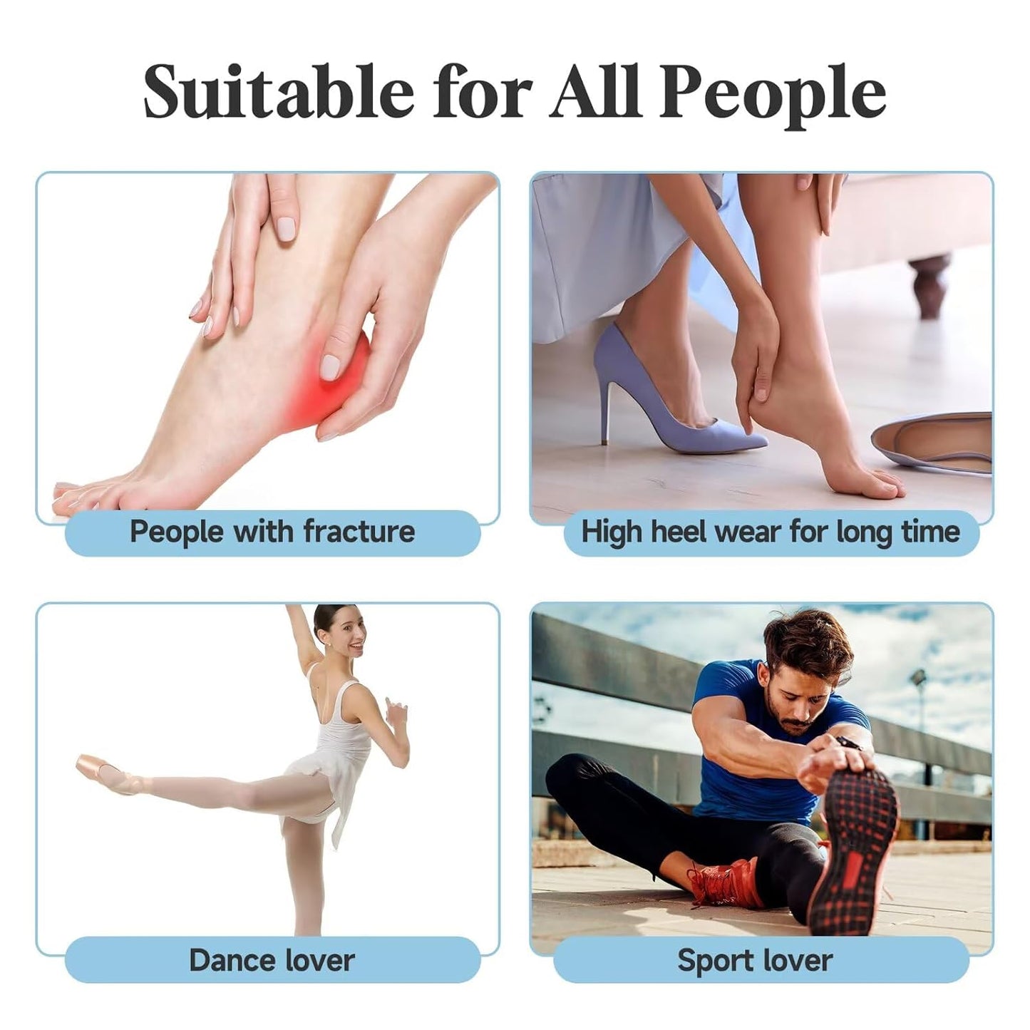 Plantar Fasciitis Night Splint Sock, Plantar Fasciitis Relief Night Splint for Women and Men, With Massage Ball, Large