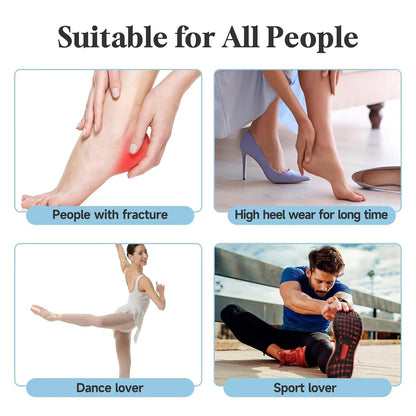 Plantar Fasciitis Night Splint Sock, Plantar Fasciitis Relief Night Splint for Women and Men, With Massage Ball, Large