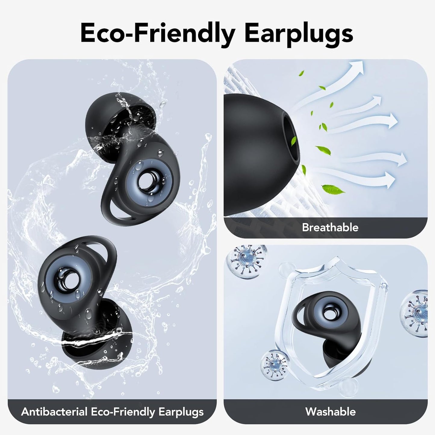 Ear Plugs for Concert,Noise Cancelling Silicone Earplugs for Noise Reduction & Snoring, Concerts,45 dB,Ear Plugs for Sleep, Soft Earplugs Reusable Concert Ear Plug,Hearing Protection with 8 Earpieces